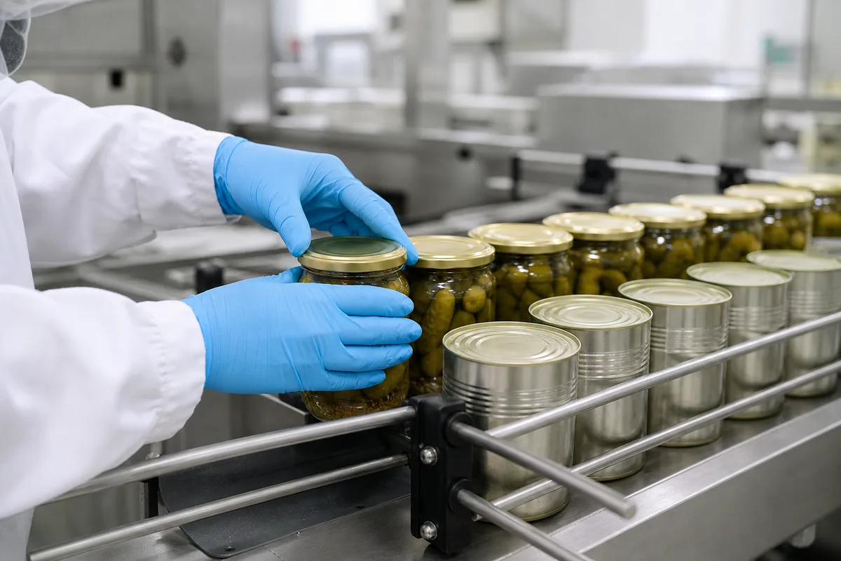 Ligne de conditionnement de conserves dans une coopérative agroalimentaire du Gers