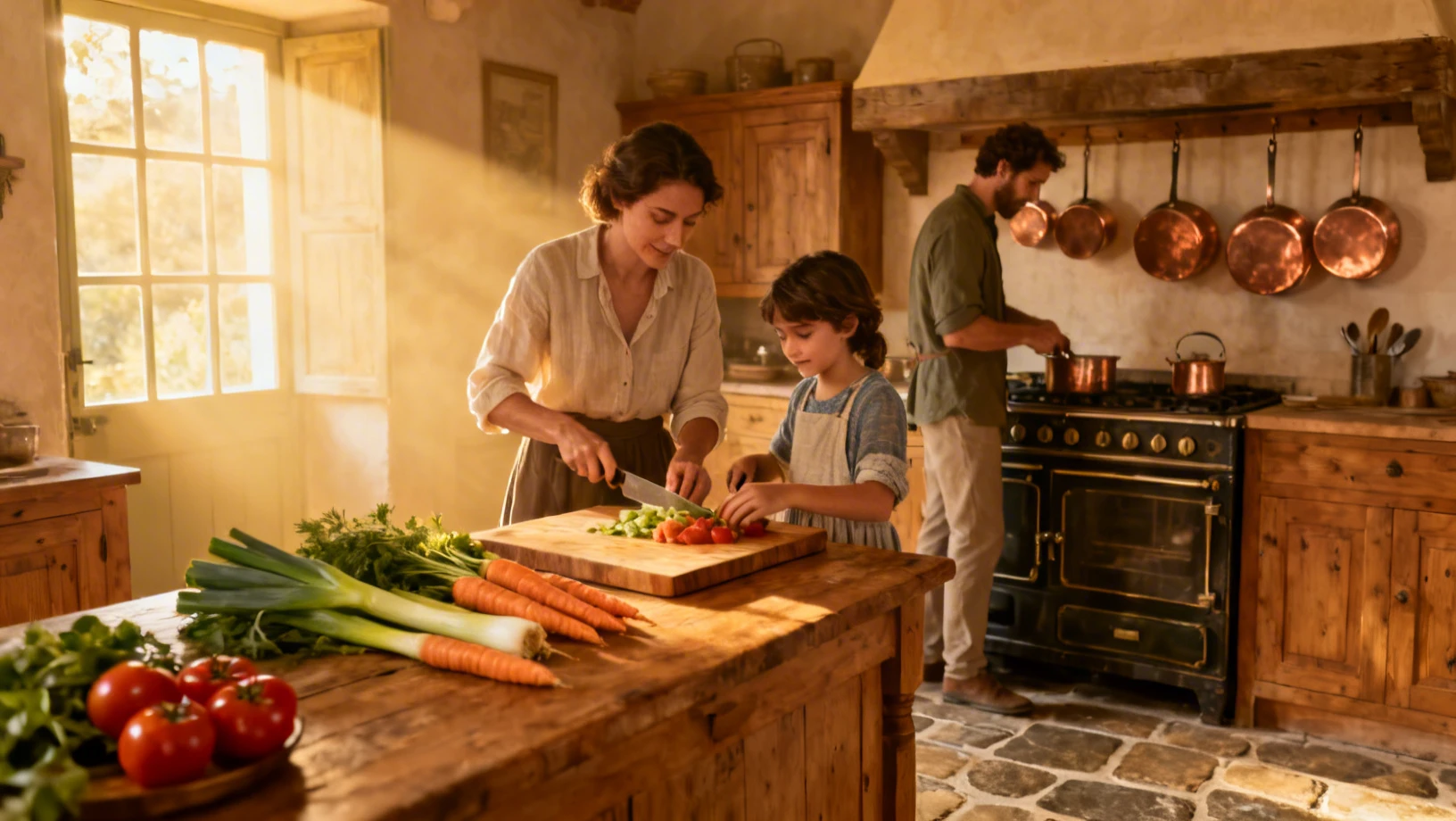 Cuisine familiale avec produits locaux